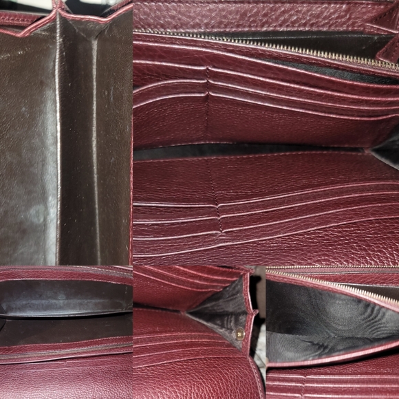 Gucci GG Interlocking 1973 Leather Purple Chain Wallet Authentic Brand New - Picture 9 of 17